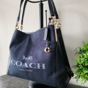 Coach Dalton 31 Special Edition Denim Horse & Carriage Shoulder Bag